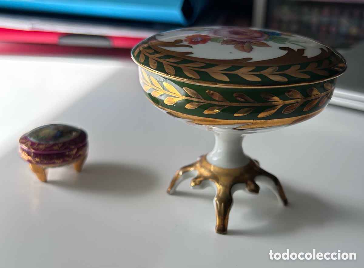 Antig&uuml;edades: Peque&ntilde;as cajitas de porcelana