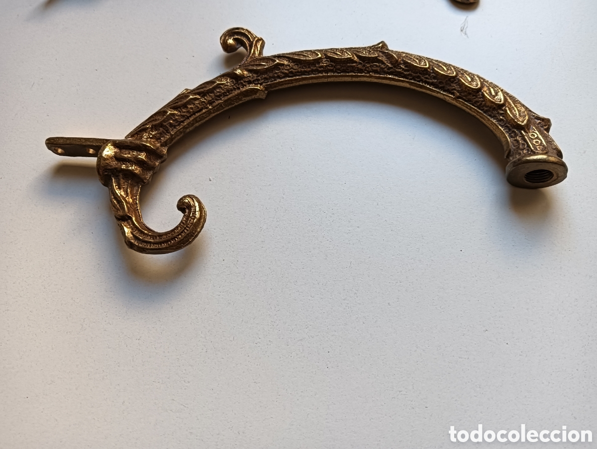 Antig&uuml;edades: 8 brazos para l&aacute;mpara bronce - Foto 5