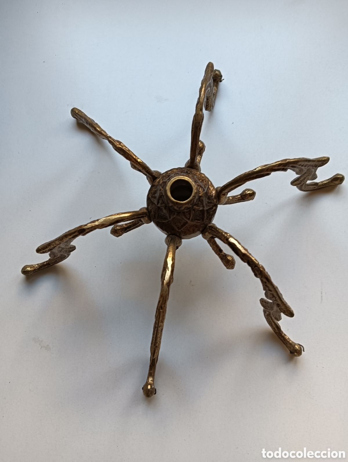 Antig&uuml;edades: Pieza 6 brazos para l&aacute;mpara de bronce - Foto 3