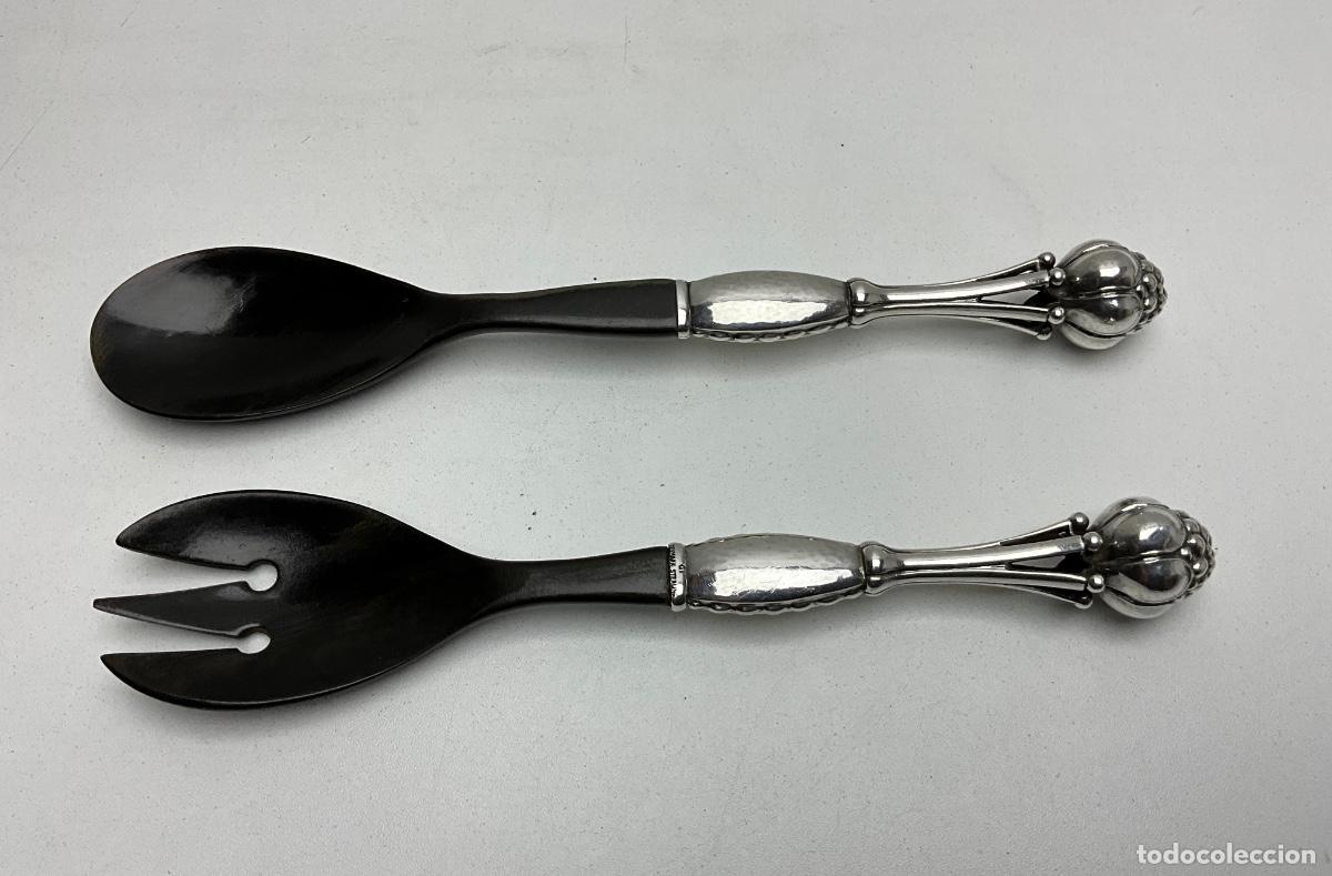 Antig&uuml;edades: GEORGE JENSEN - DINAMARCA - CUCHARA DE SERVIR PLATA DE LEY - RARO MODELO N&ordm; 38