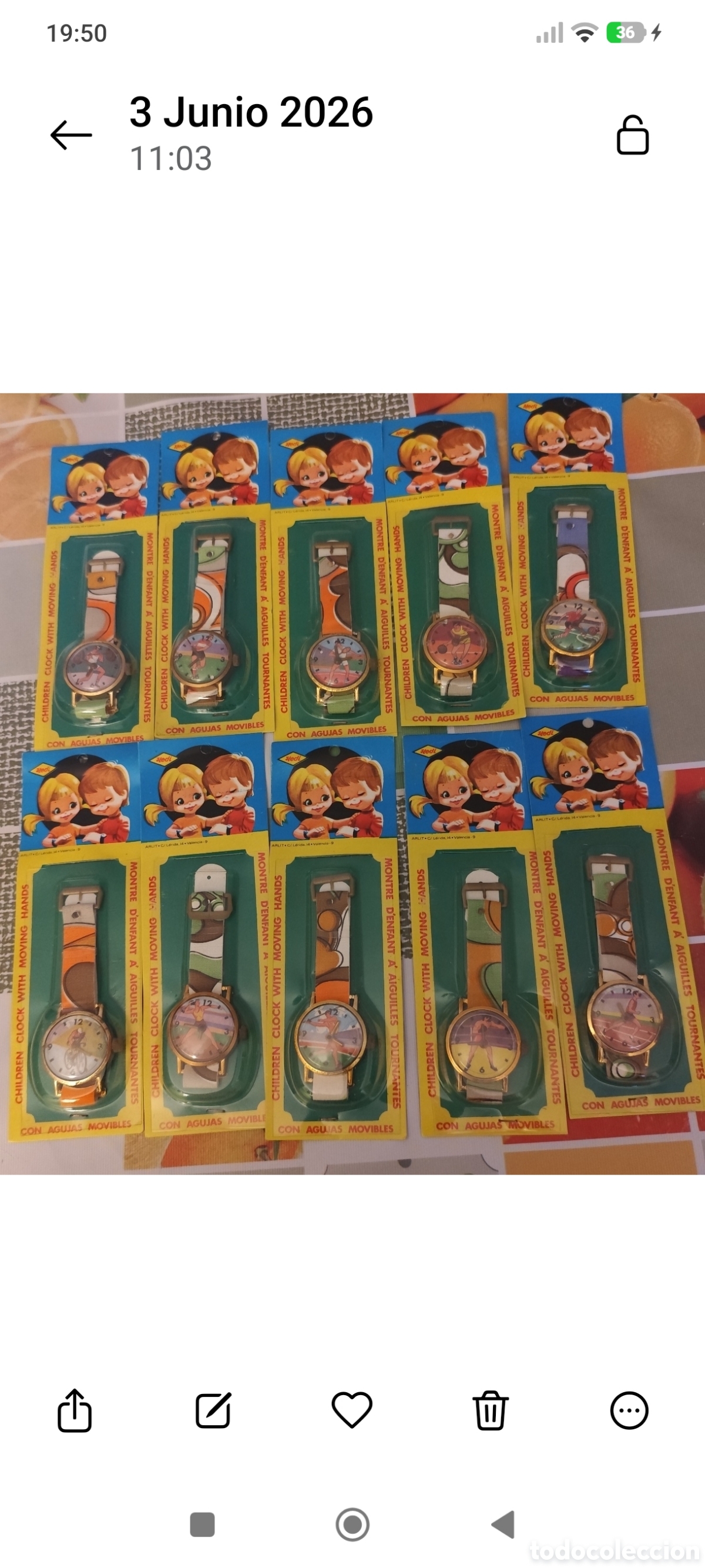 Antig&uuml;edades: Lote 10 Relojes Infantiles Arlit A&ntilde;os 80