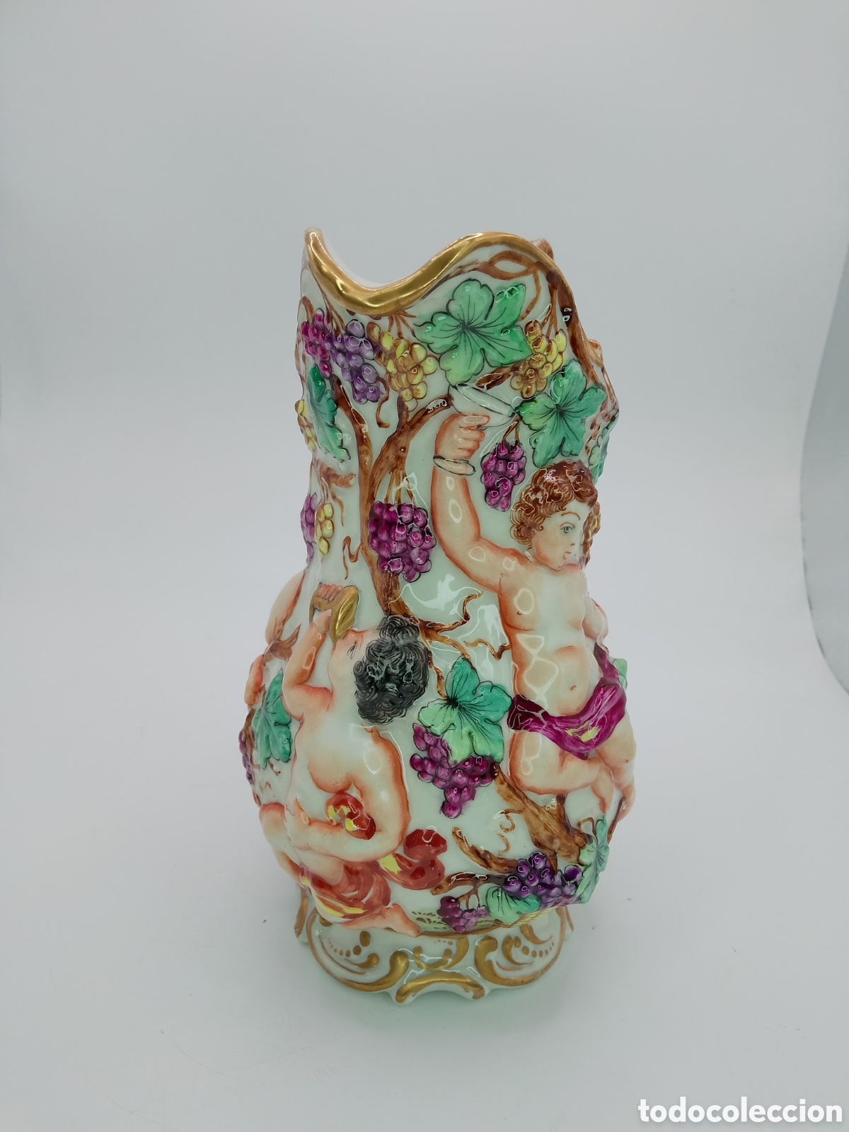 Antig&uuml;edades: Capodimonte jarra de porcelana - Foto 3
