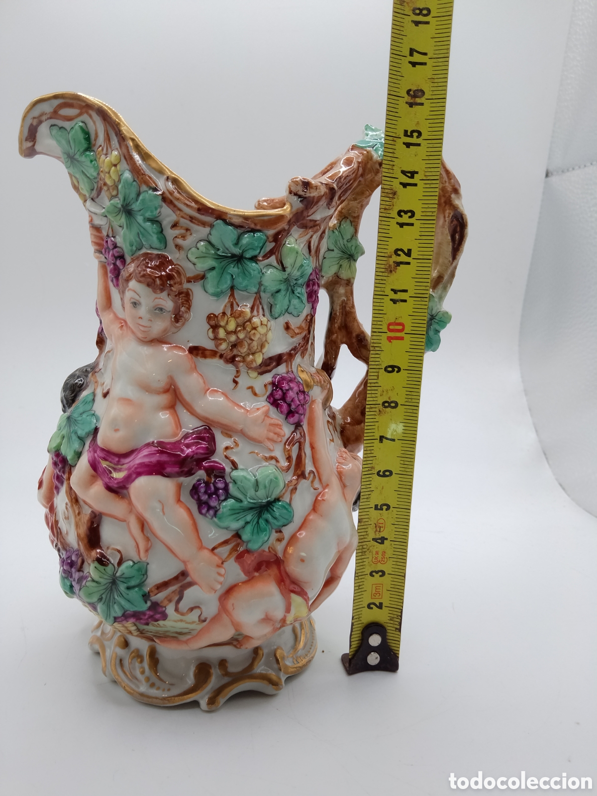 Antig&uuml;edades: Capodimonte jarra de porcelana - Foto 9