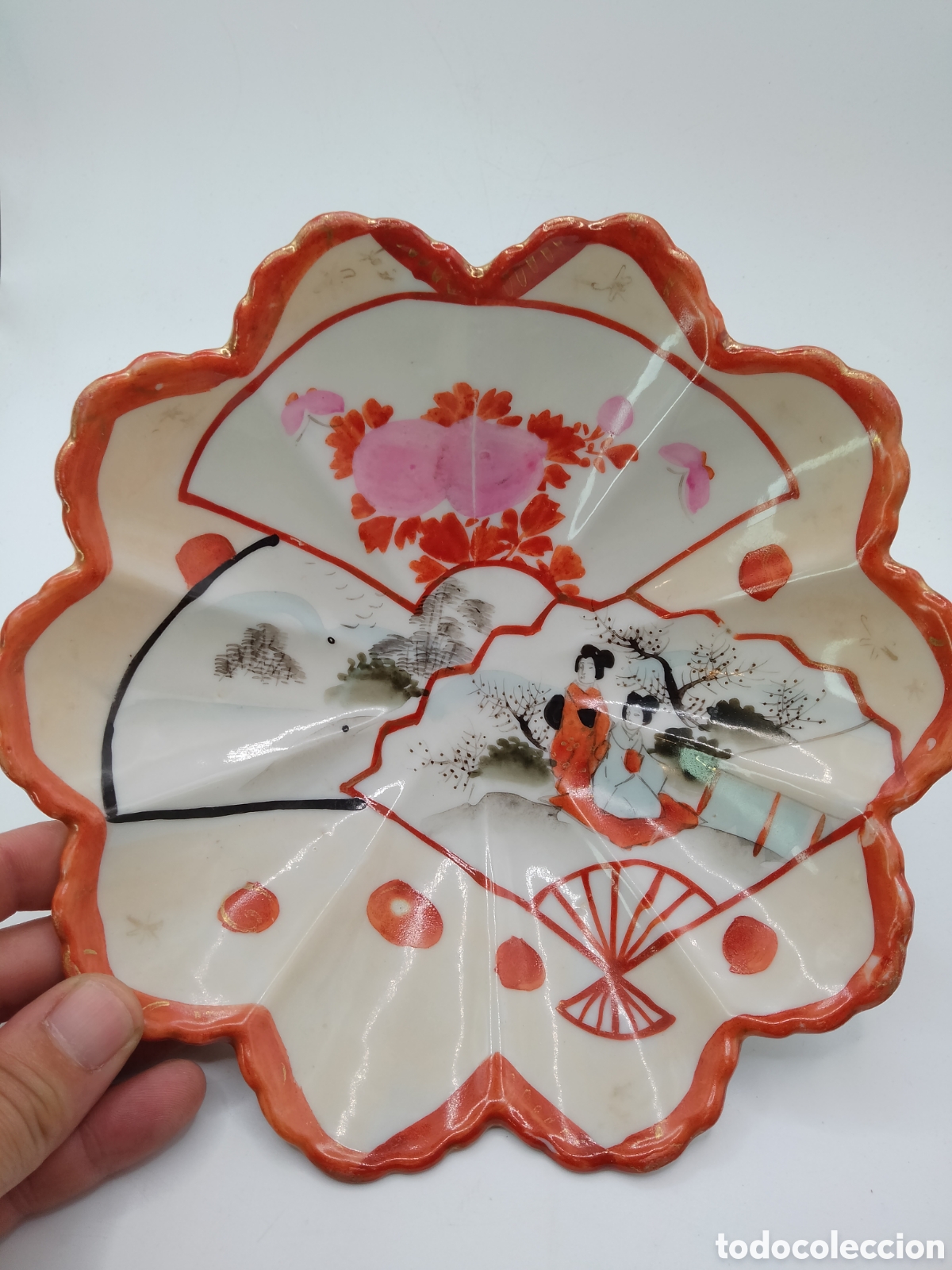 Antig&uuml;edades: Centro de mesa porcelana japonesa Kutani.