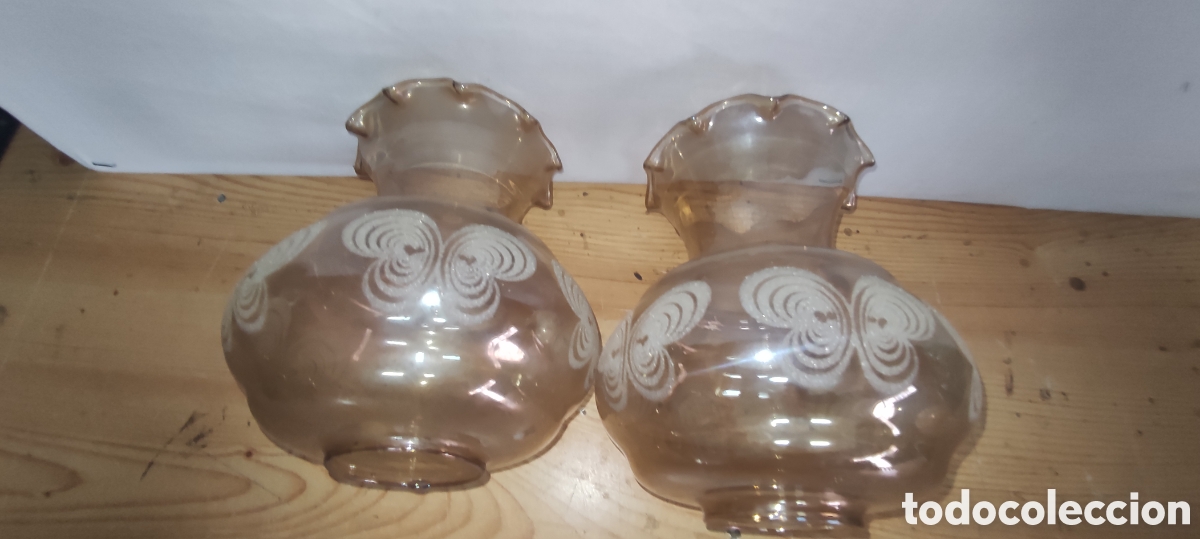 Antig&uuml;edades: Pareja de tulipas vintage - Foto 6