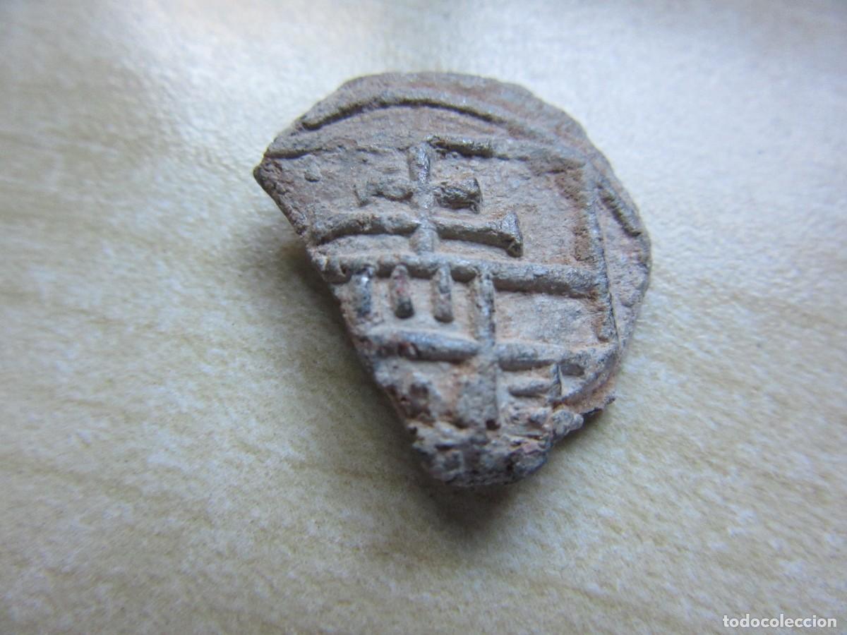 Antig&uuml;edades: Sello o precinto de plomo Posible medieval Di&aacute;metro 2,1 cm