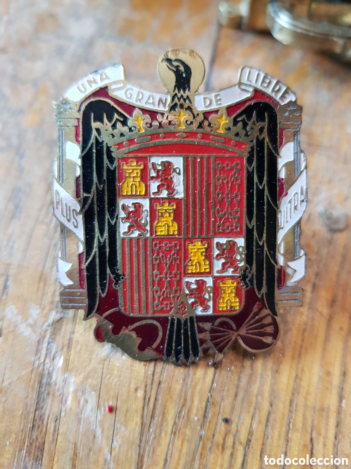 Antig&uuml;edades: ANTIGUA PLACA ESMALTADA DEL &Aacute;GUILA DE SAN JUAN