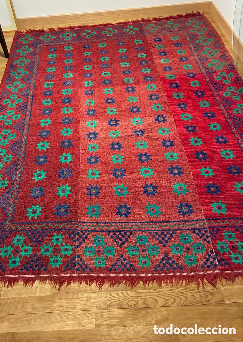 Antiques: Alfombra-Colcha Antigua, probablemente principios S. XX. 185 x 230