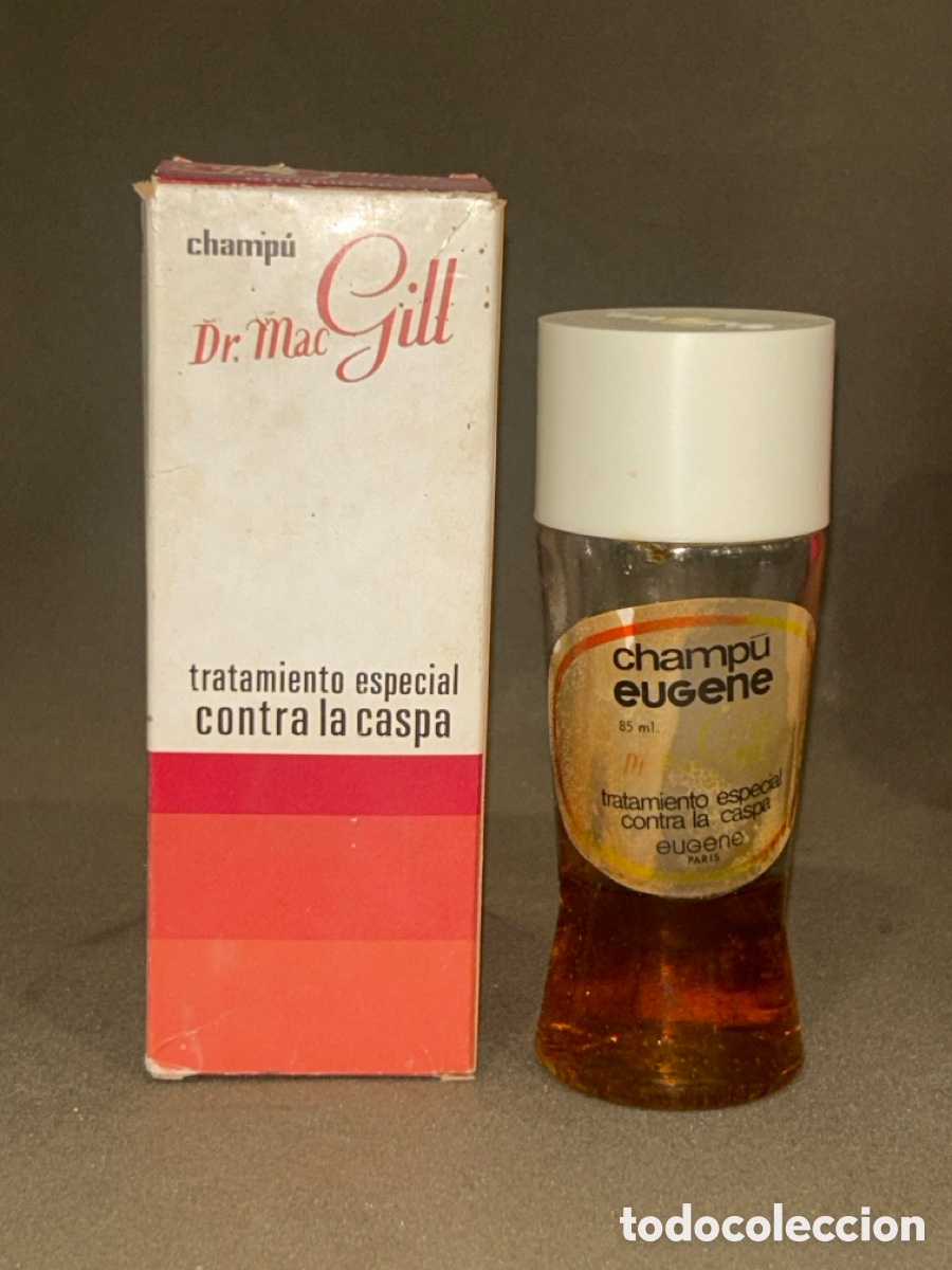 Antig&uuml;edades: CAJA CON FRASCO DE CHAMP&Uacute; PARA CASPA DR.MAC GILL TRATAMIENTO ESPECIAL CONTRA LA CASPA