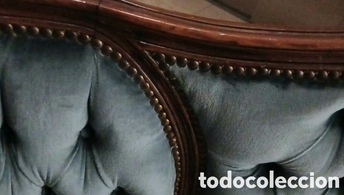 Antig&uuml;edades: Cama Estilo Luis XV franc&eacute;s antigua capitone - Foto 4