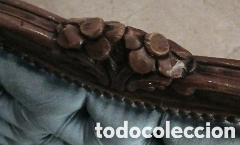 Antig&uuml;edades: Cama Estilo Luis XV franc&eacute;s antigua capitone - Foto 2