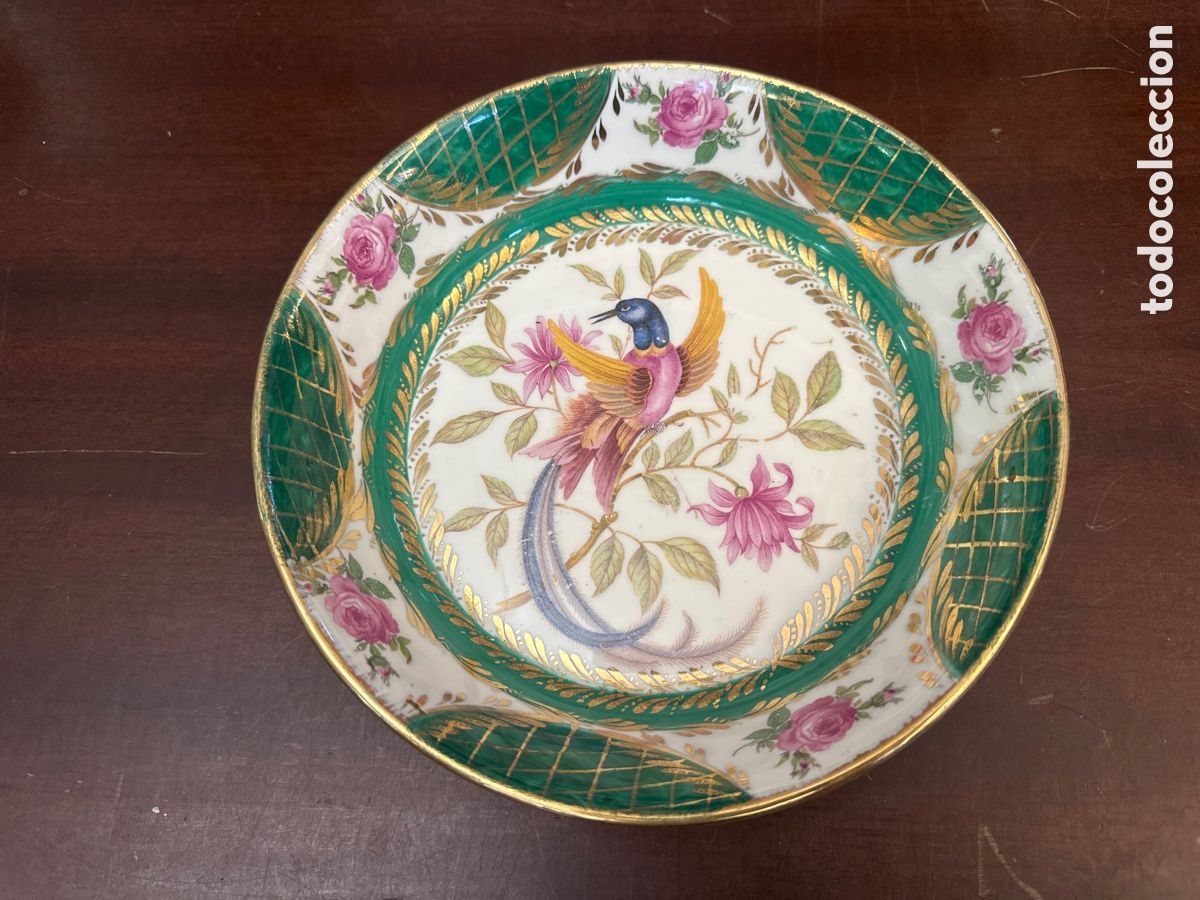 Antig&uuml;edades: PRECIOSO CUENCO, PLATO , DE PORCELANA FIRMADO LIZARITURRY