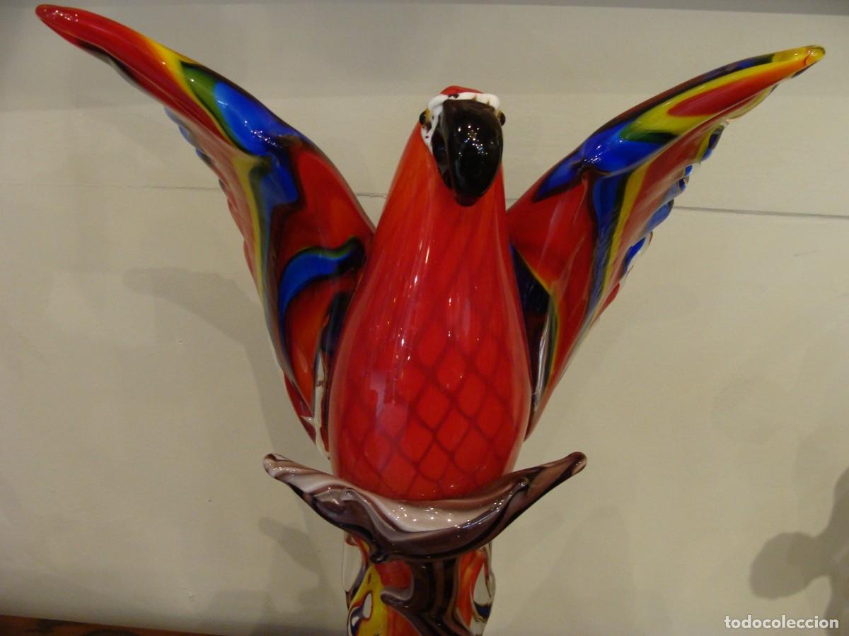 Antig&uuml;edades: Gran loro en cristal de Murano - Foto 2