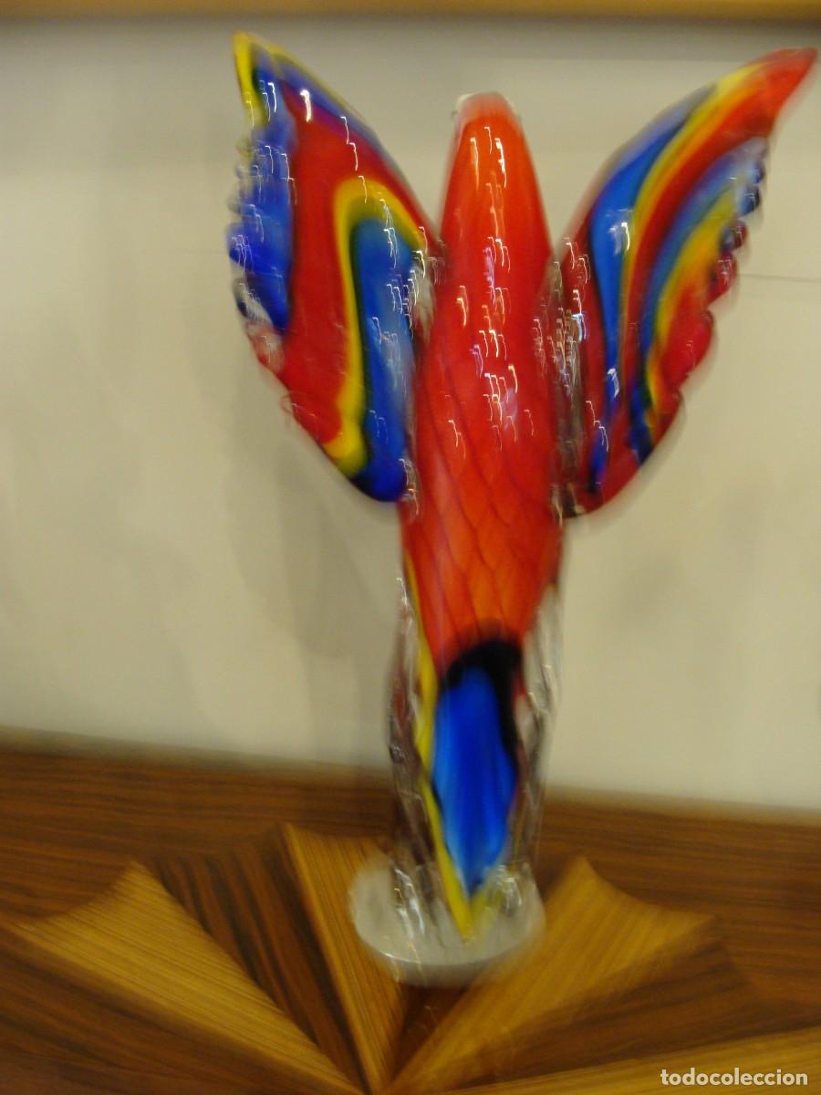 Antig&uuml;edades: Gran loro en cristal de Murano - Foto 4