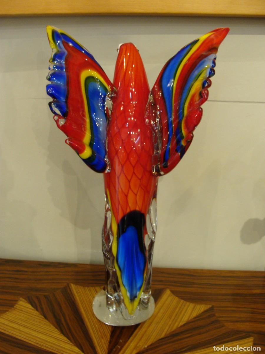 Antig&uuml;edades: Gran loro en cristal de Murano - Foto 5