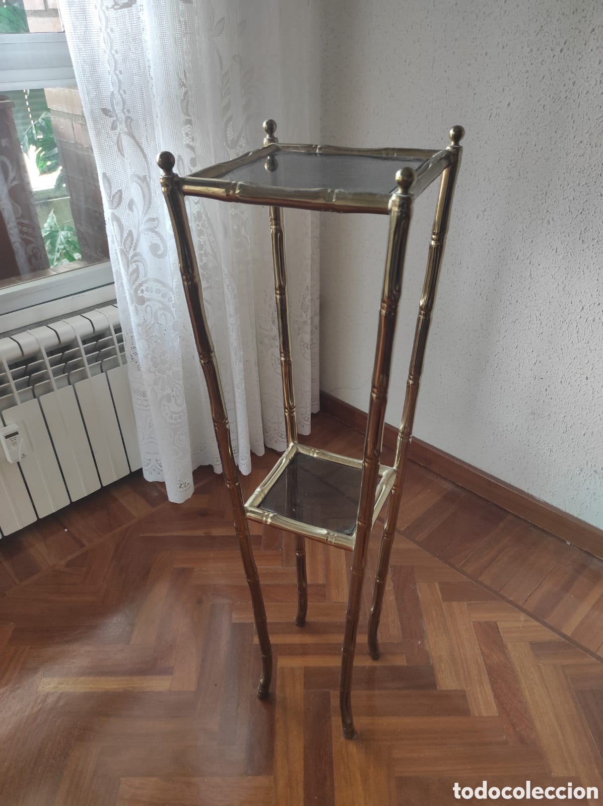 Antig&uuml;edades: Hollywood Regency Bamboo-Shaped Flower Stand, 1970s