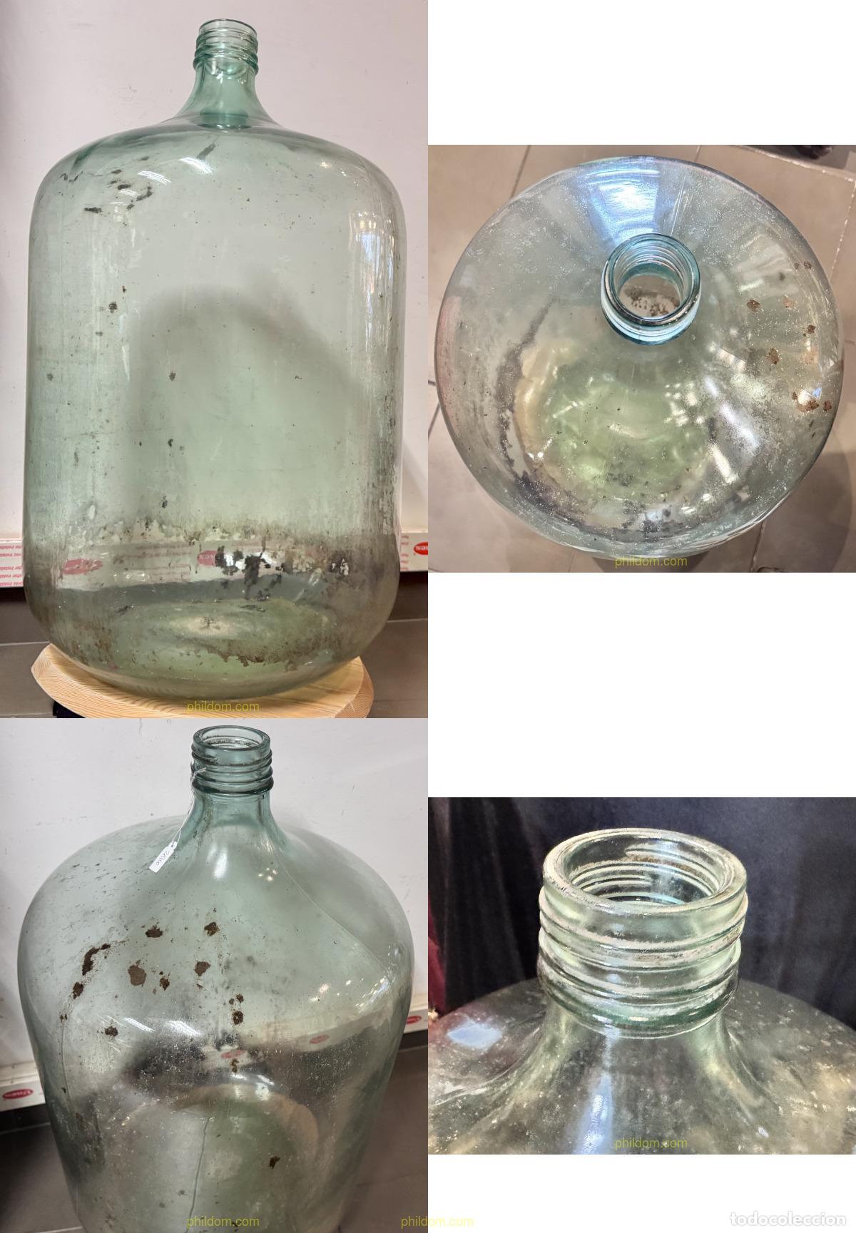 Antig&uuml;edades: GARRAFA CRISTAL SOPLADO ANTIGUA FORMATO GRANDE 66cm ALTO - GRAN PAPACIDAD