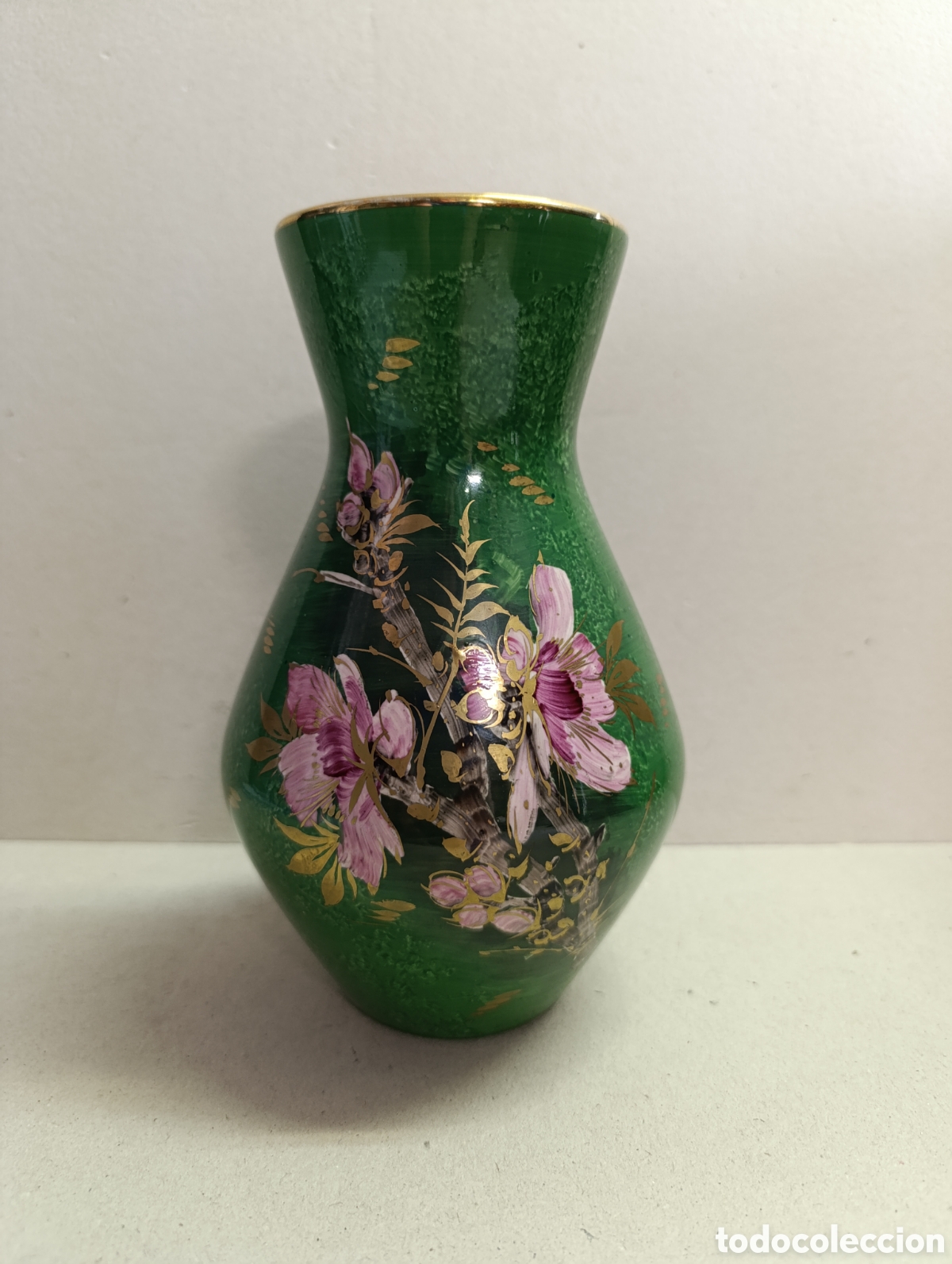 Antig&uuml;edades: JARRON DE PORCELANA ALEMANA STARK. DECORACION VEGETAL Y FLORAL
