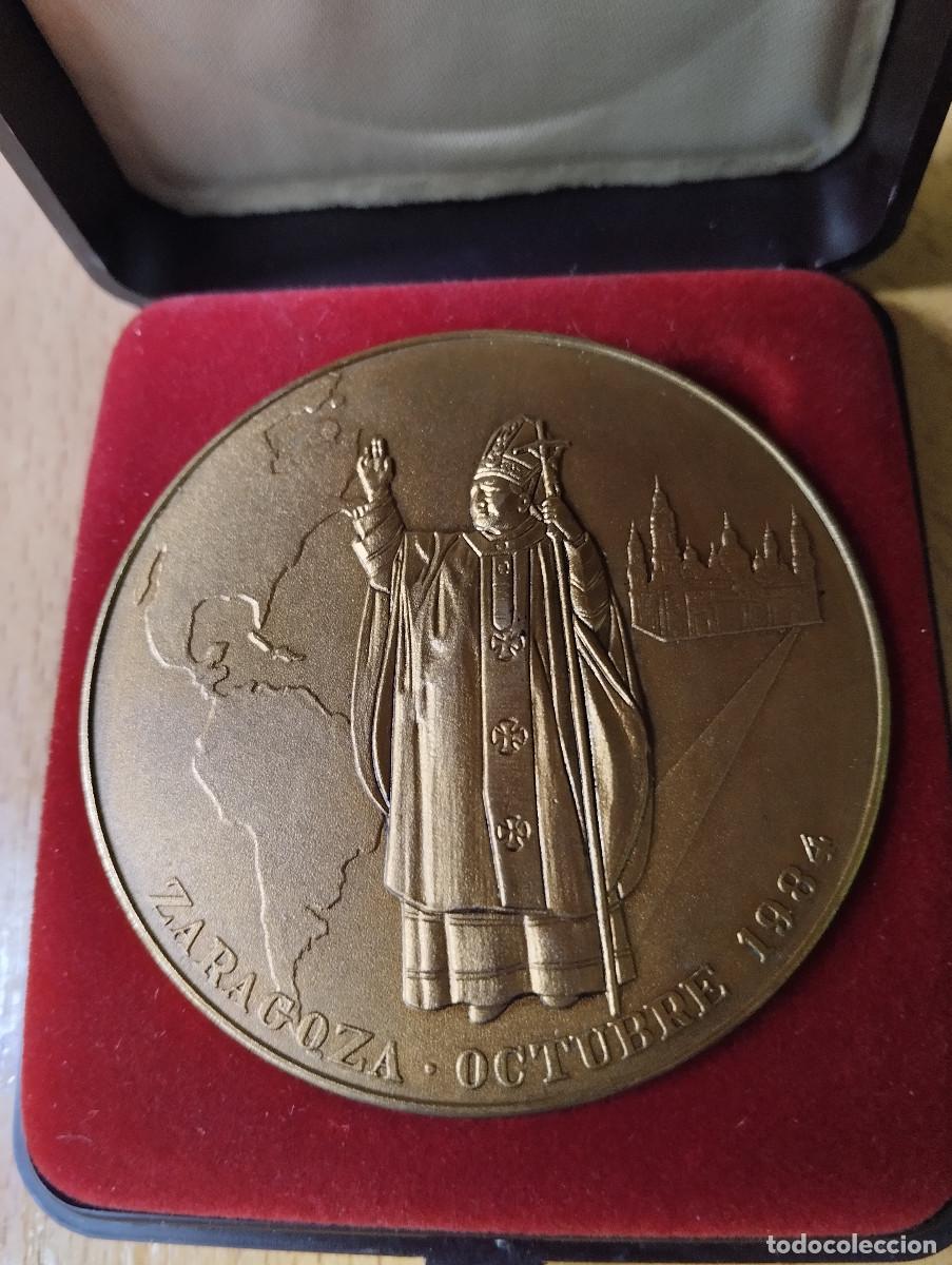 Antig&uuml;edades: MEDALLA BRONCE. V CENTENARIO DESCUBRIMIENTO Y EVANGELIZACION DE AMERICA. ZARAGOZA OCTUBRE 1984