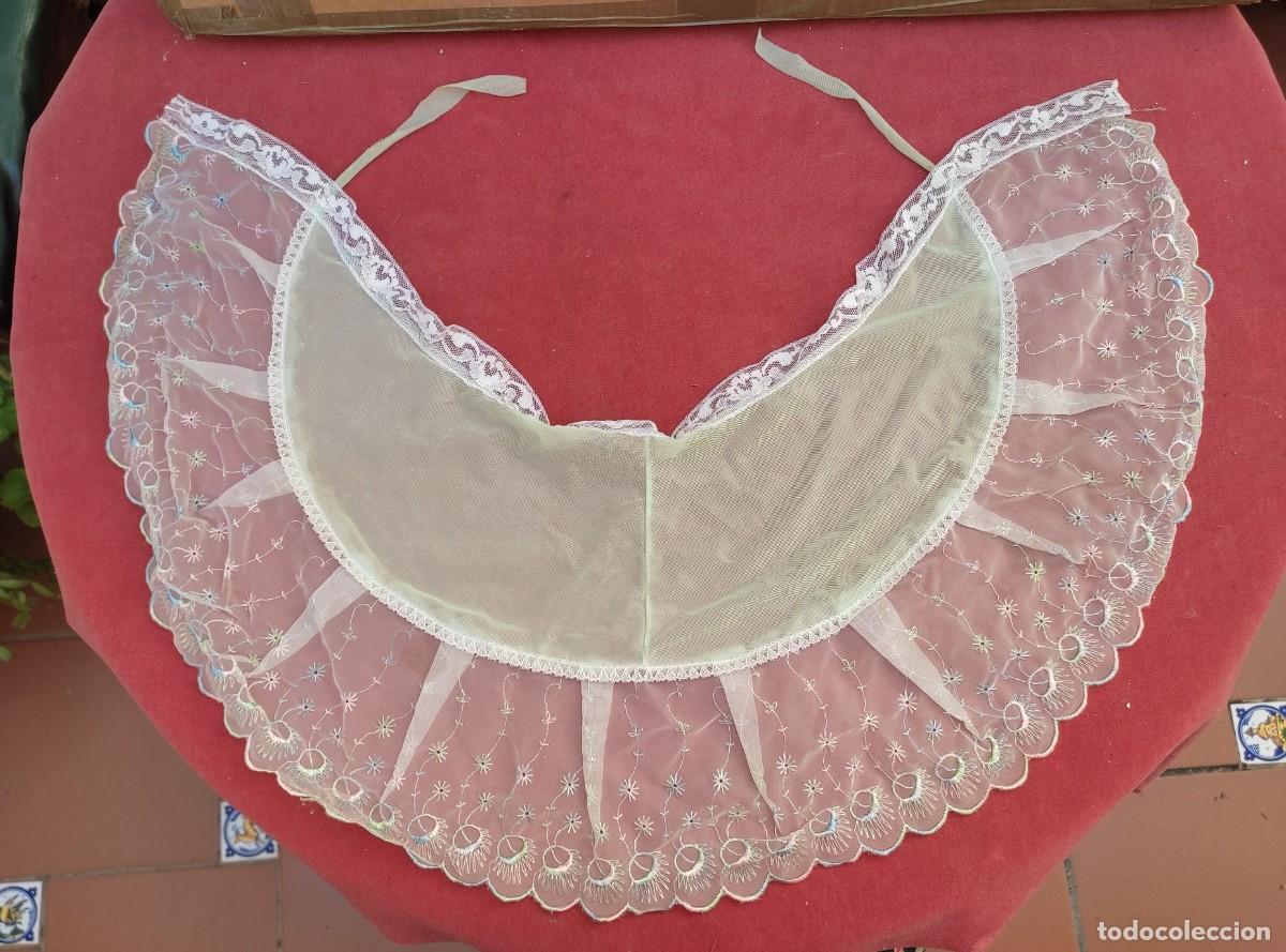 Antig&uuml;edades: antiguo peinador de organza - con puntilla