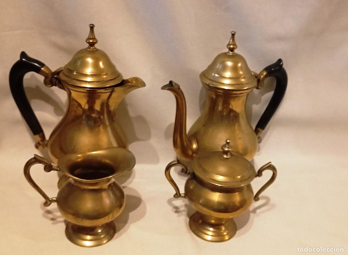 Antig&uuml;edades: Juego de t&eacute; y caf&eacute; ingl&eacute;s dorado - Foto 1