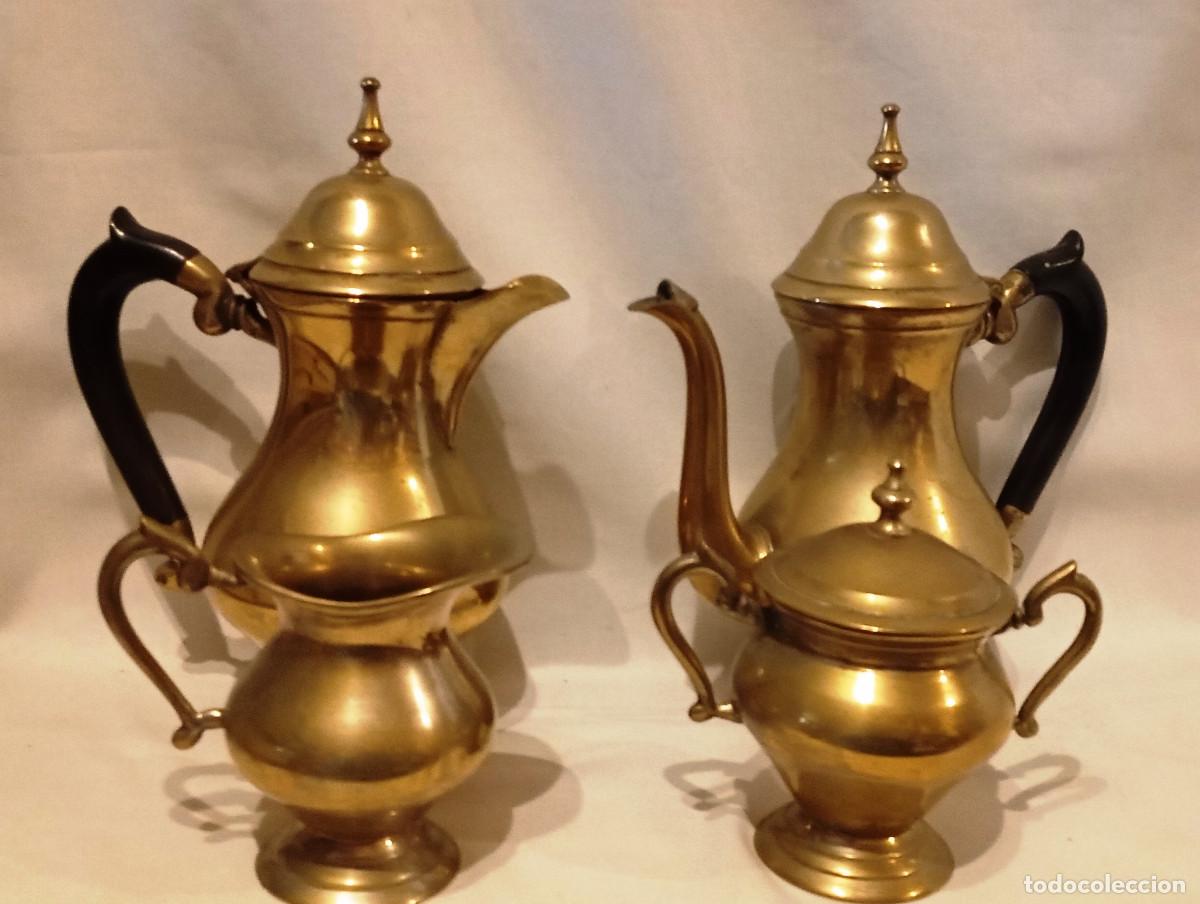 Antig&uuml;edades: Juego de t&eacute; y caf&eacute; ingl&eacute;s dorado - Foto 3
