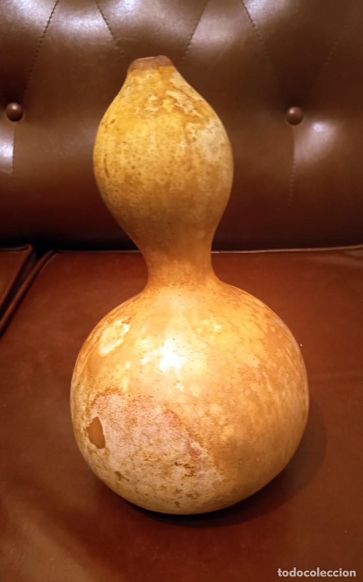 Antig&uuml;edades: Calabaza hyotan japonesa ? de mediados de siglo, TIPO BOTIJO, ALTURA 27 cm.