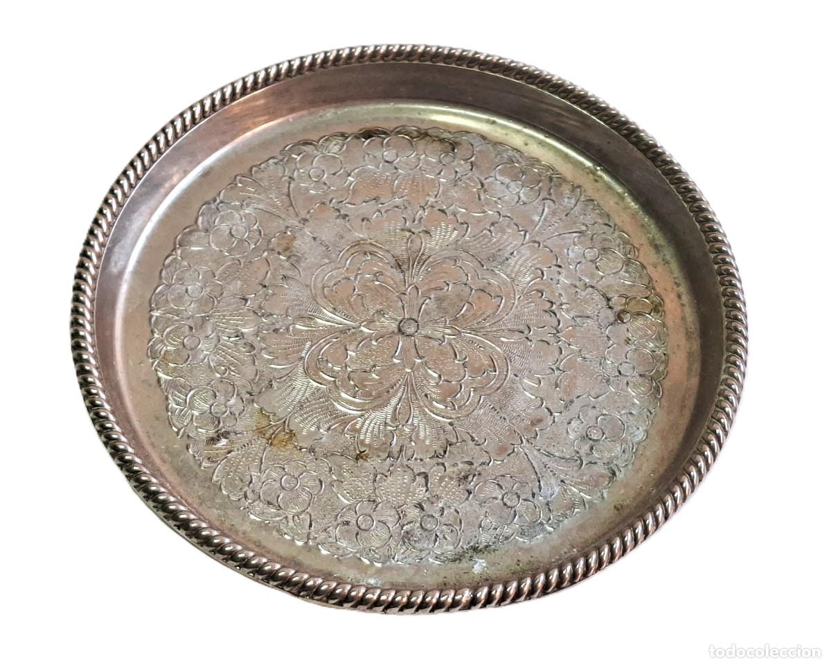 Antig&uuml;edades: DE COLECCI&Oacute;N WM ROGERS 13&rdquo; PLATO PLATA FLORAL BANDEJA PARA SERVIR
