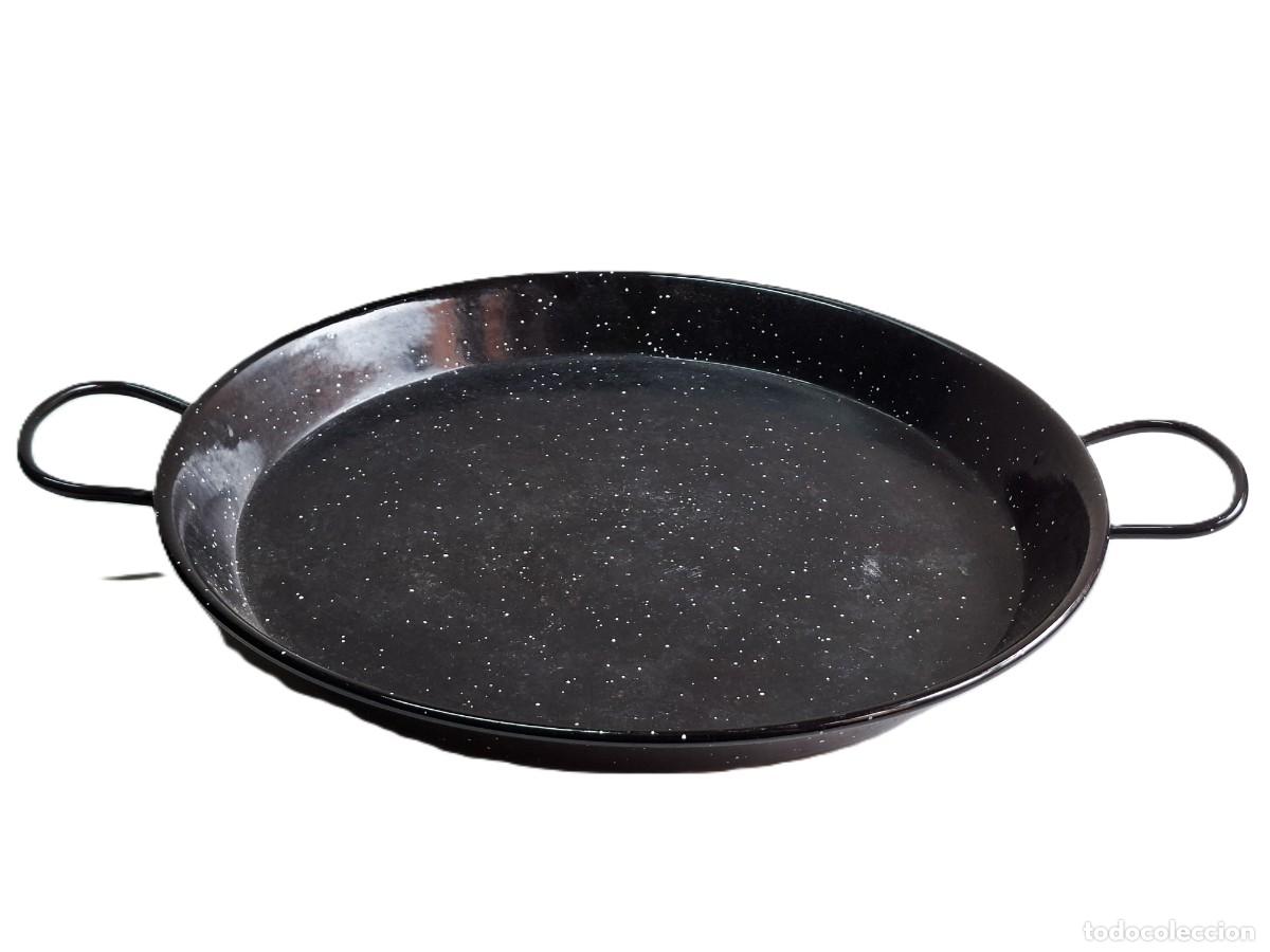 Antig&uuml;edades: PAELLA ESMALTADA DE 42 CM DE DI&Aacute;METRO - Foto 2