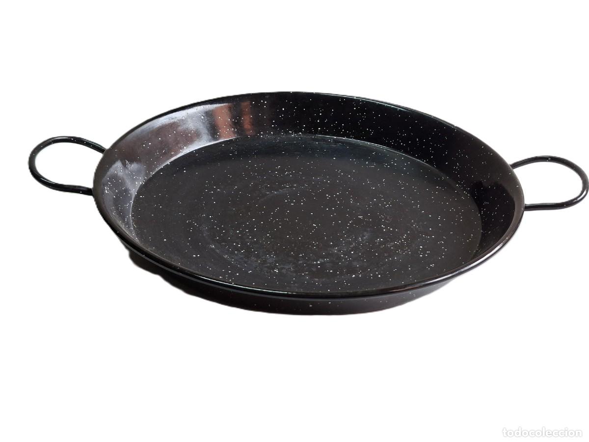 Antig&uuml;edades: PAELLA ESMALTADA DE 34 CM DE DI&Aacute;METRO - Foto 2