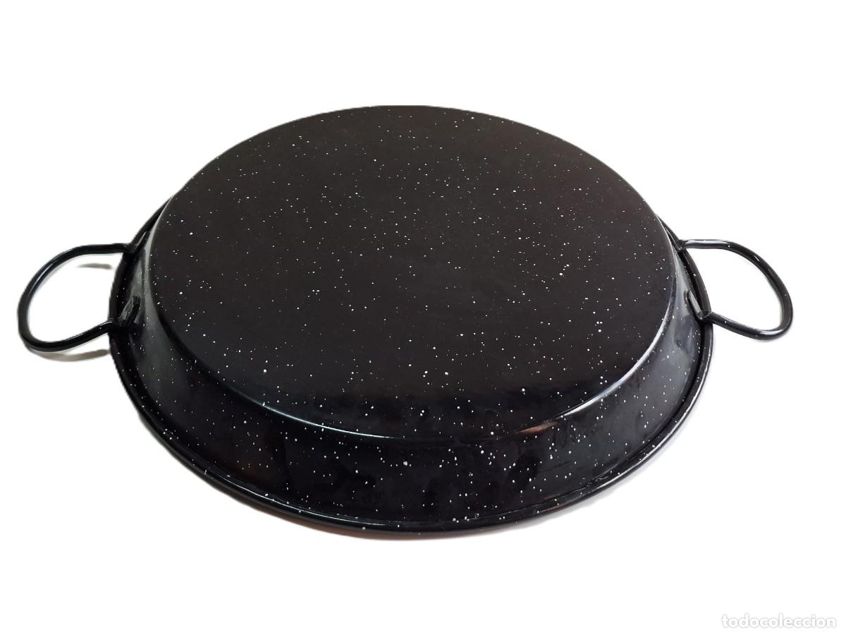 Antig&uuml;edades: PAELLA ESMALTADA DE 34 CM DE DI&Aacute;METRO - Foto 4