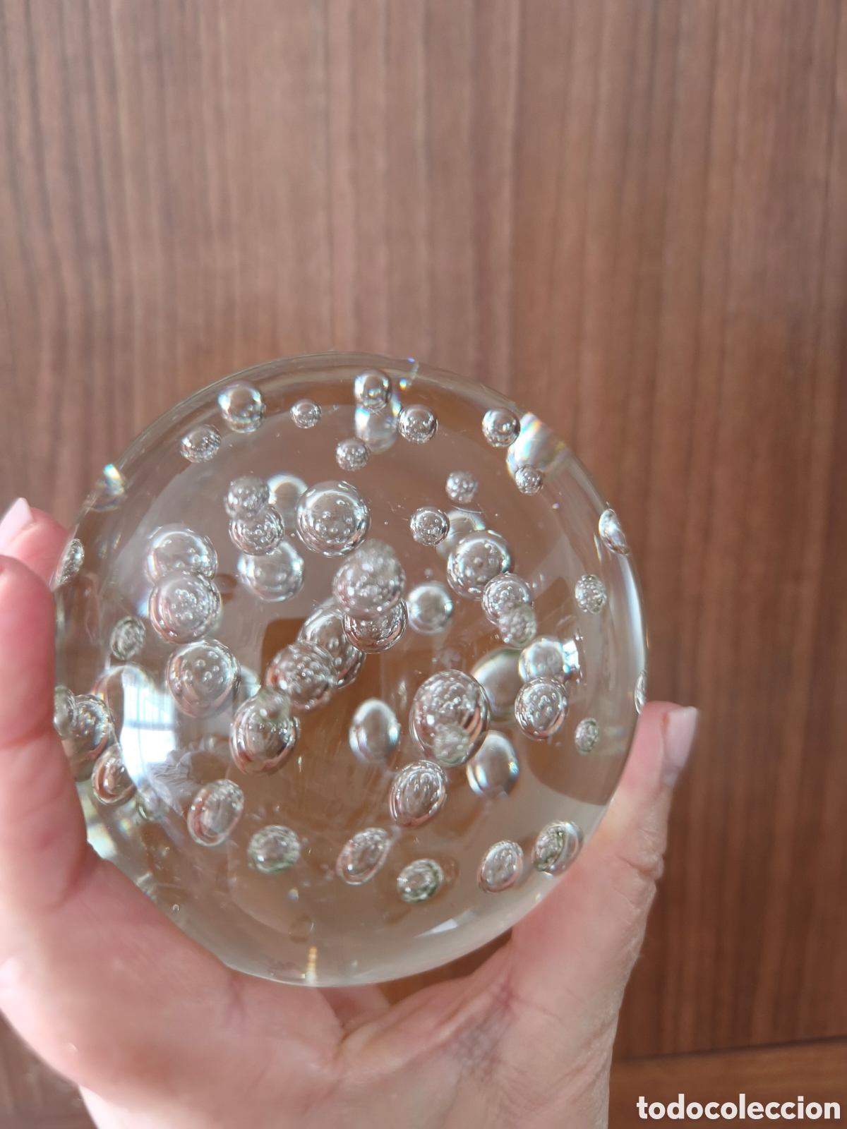 Antig&uuml;edades: PISAPAPELES DE MURANO CRISTAL TRANSPARENTE - Foto 2