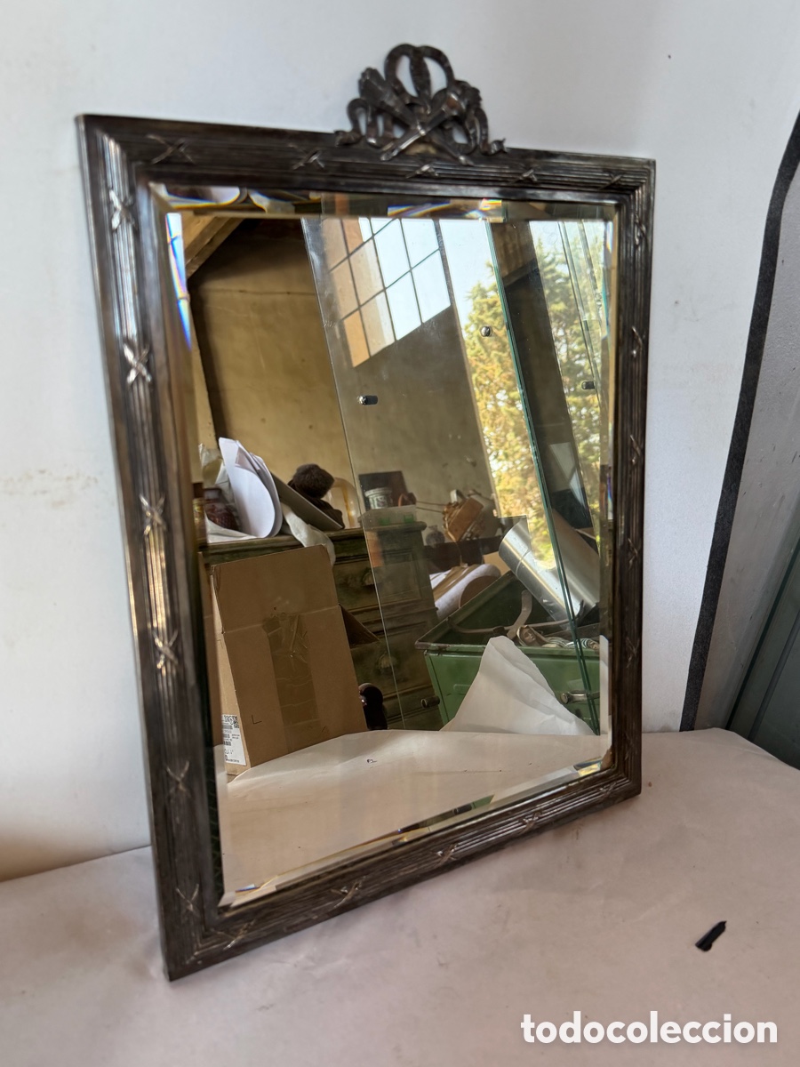 Antig&uuml;edades: Espejo metal plateado y plata