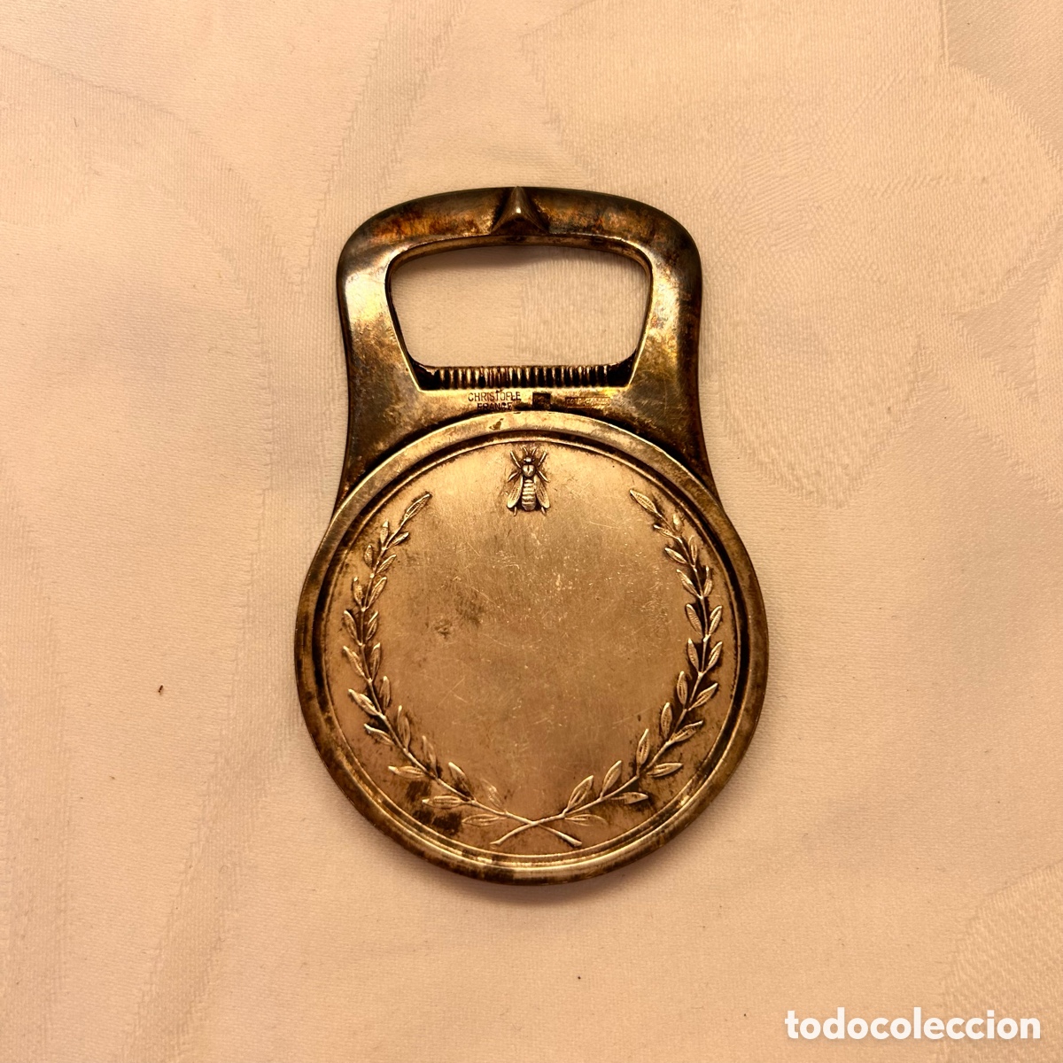 Antig&uuml;edades: Abridor de botellas Christofle plateado. - Foto 2