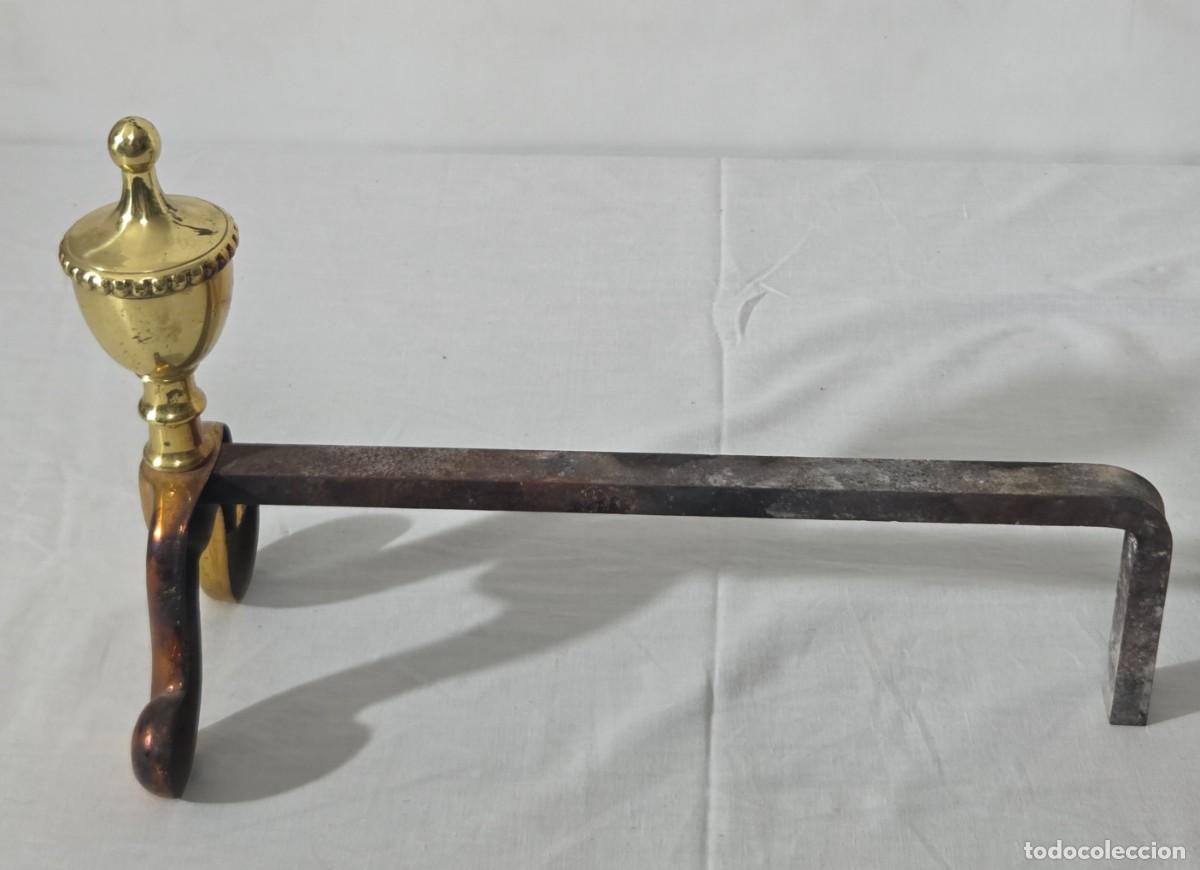 Antig&uuml;edades: Pareja de morillos en hierro forjado y bronce - Foto 7