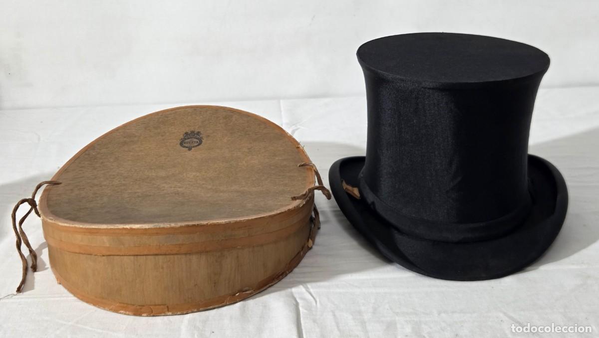 Antig&uuml;edades: Chistera o sombrero de copa plegable, Finales siglo XlX, Huerta Madrid