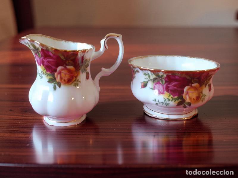 Antig&uuml;edades: Lechera y Azucarero peque&ntilde;os Royal Albert Old Country Roses