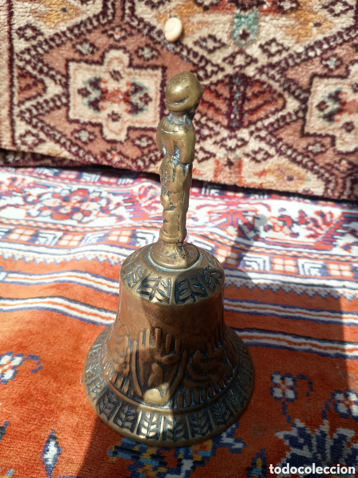 Antig&uuml;edades: Campana de bronce macizo - Foto 4