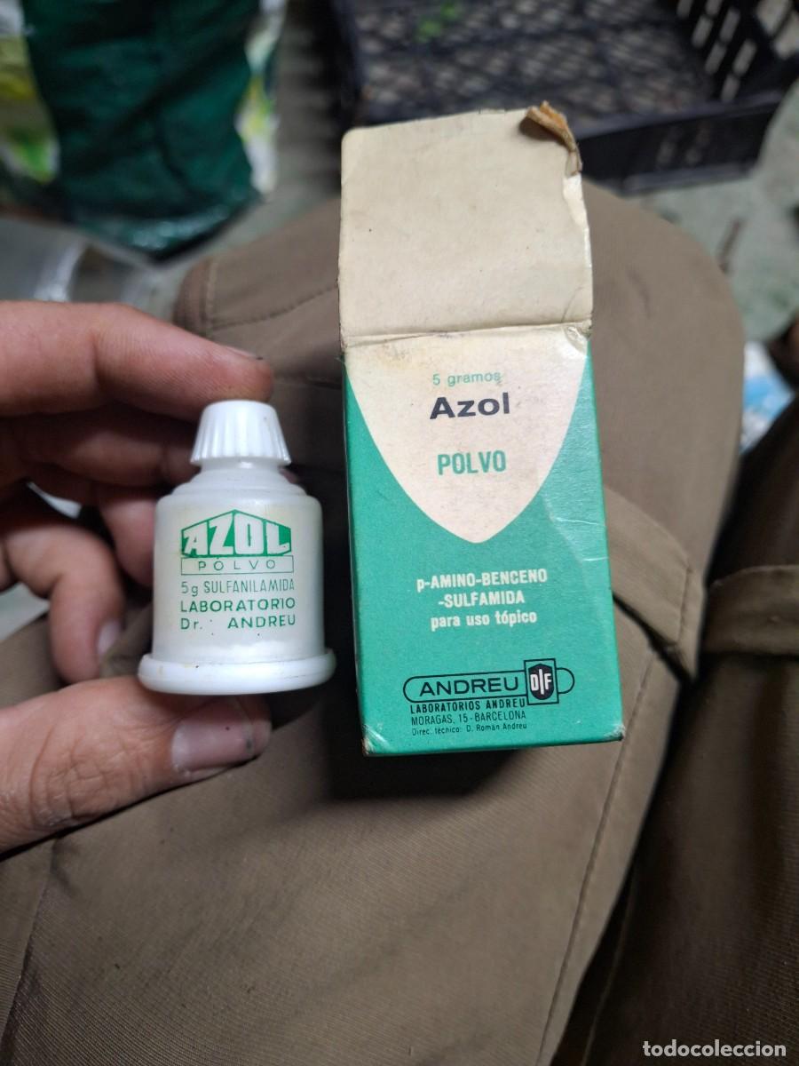Antig&uuml;edades: Antiguo envase caja medicamento Sulfamida Azol Polvo Dr Andreu Laboratorio Farmacia