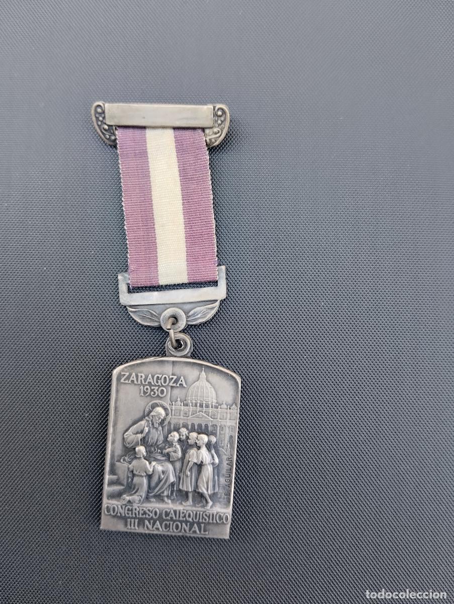 Antig&uuml;edades: MEDALLA NUESTRA SE&Ntilde;ORA DEL PILAR. ZARAGOZA, A&Ntilde;O 1930. CONGRESO CATEQU&Iacute;STICO, III NACIONAL.