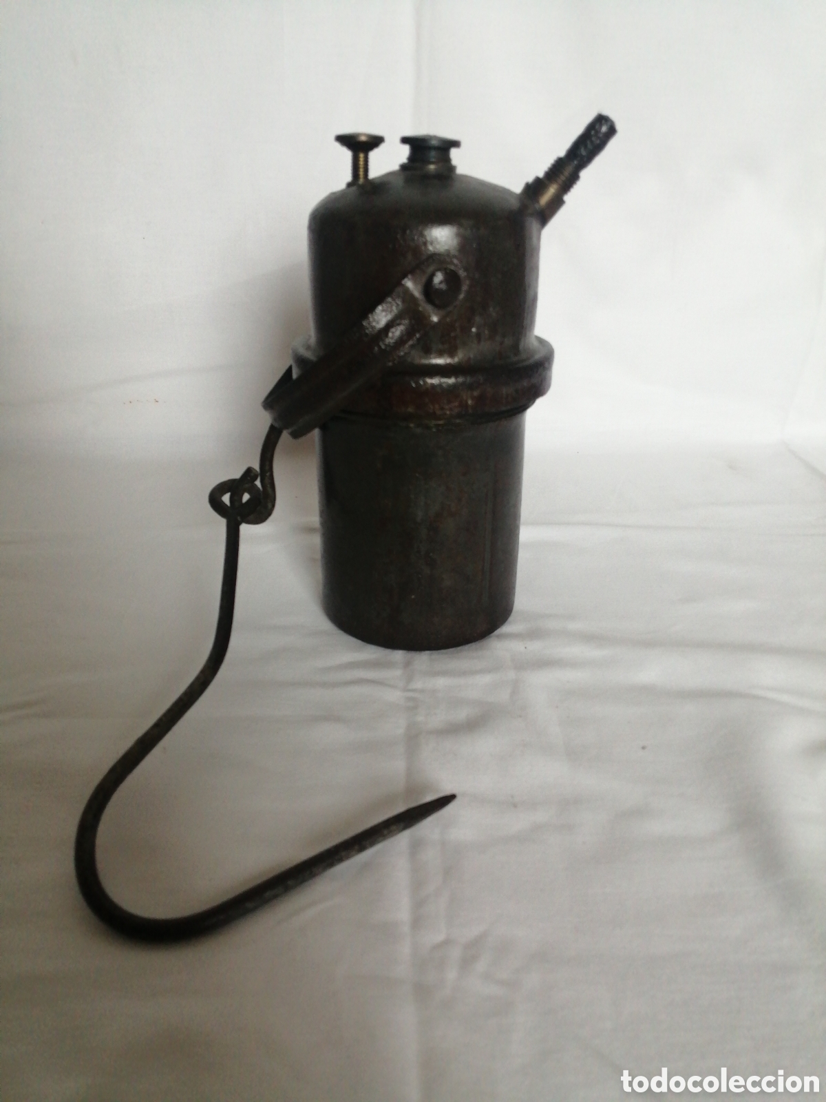 Antig&uuml;edades: Candil o l&aacute;mpara de carburo. - Foto 2