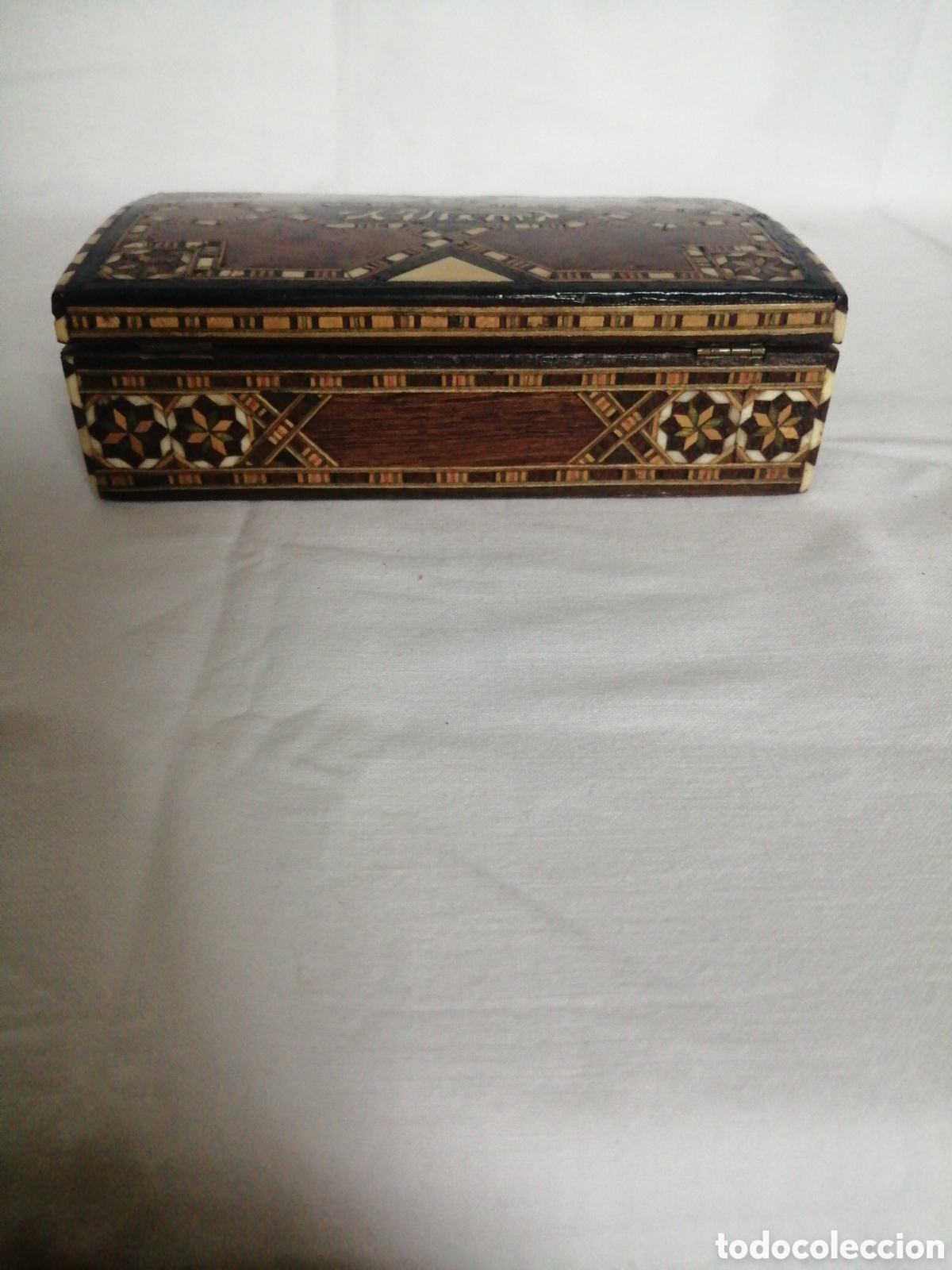 Antig&uuml;edades: Caja joyero de taracea. - Foto 4
