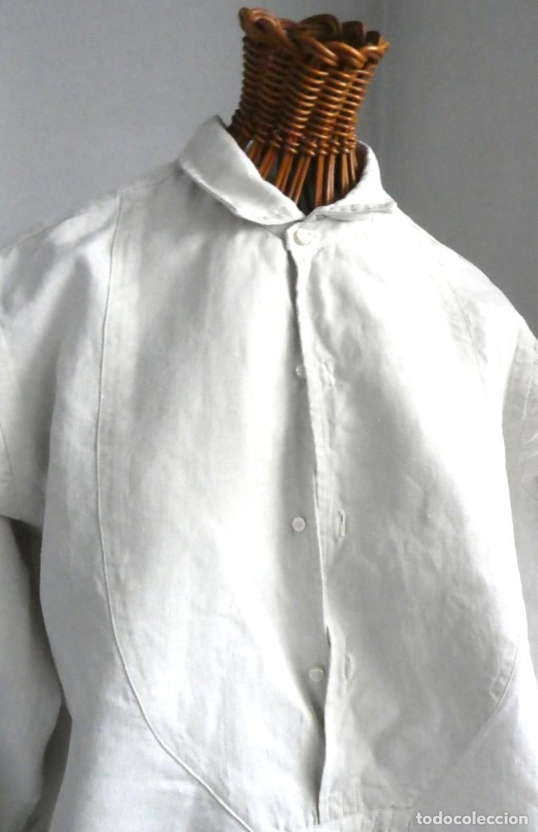 Antig&uuml;edades: ANTIGUA CAMISA DE LINO PARA CABALLERO S.XIX