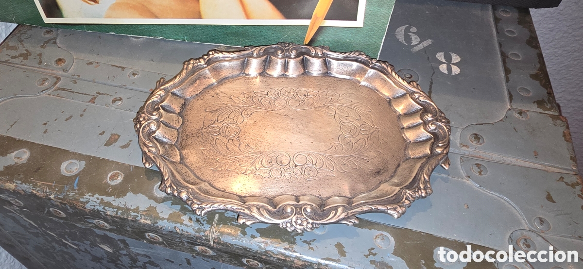 Antig&uuml;edades: BONITA BANDEJA DE PLATA CON CONTRASTES . PESO 165 GRAMOS
