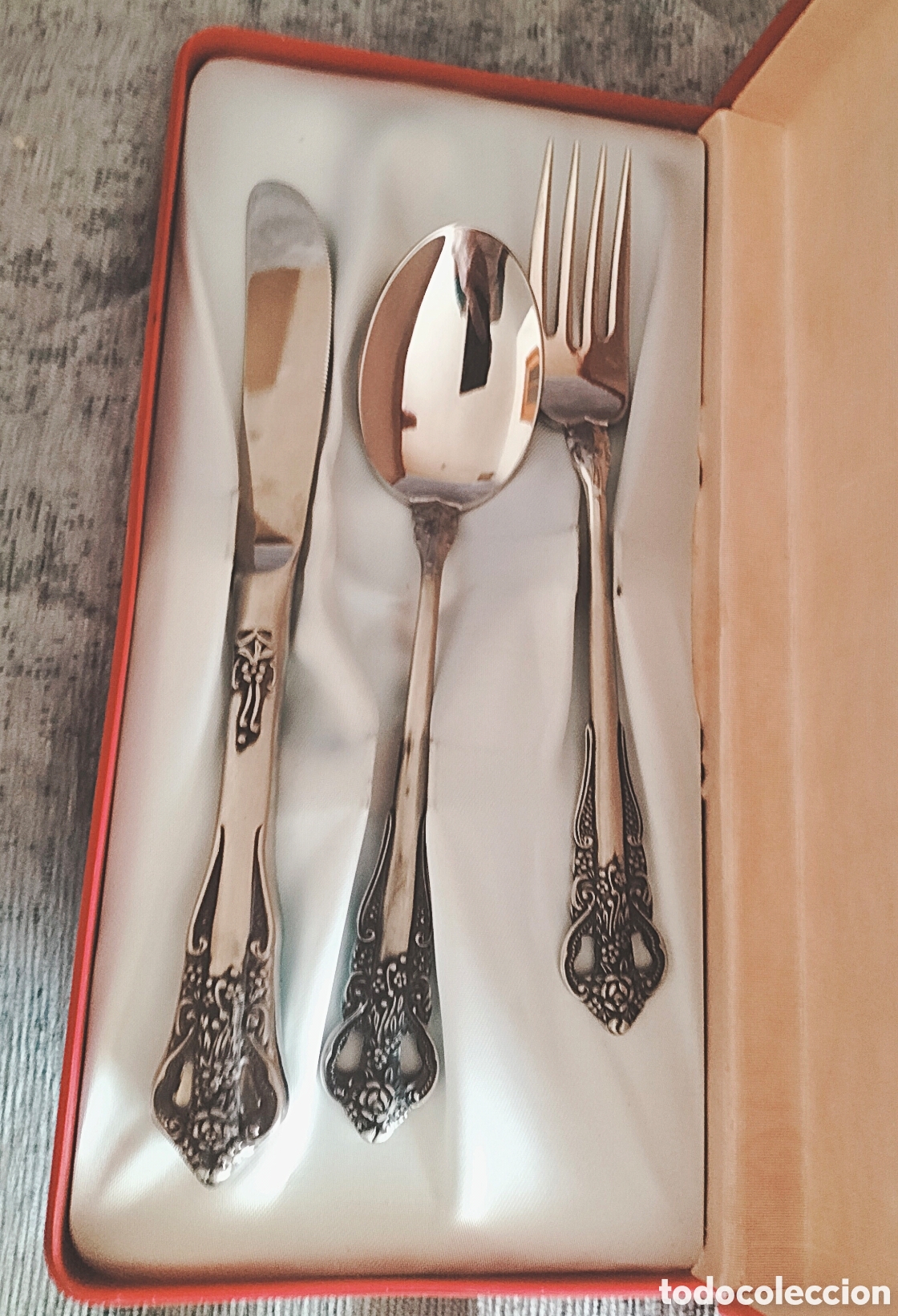 Antig&uuml;edades: CUBIERTOS MONIX 18/10 EN SU ESTUCHE. - Foto 2