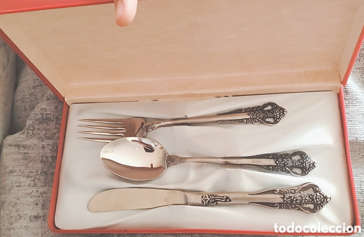 Antig&uuml;edades: CUBIERTOS MONIX 18/10 EN SU ESTUCHE. - Foto 1
