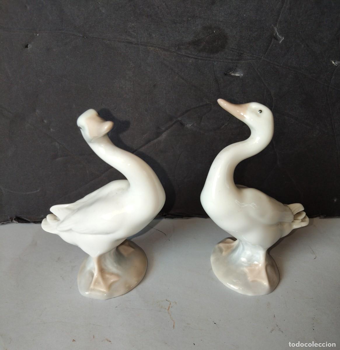Antig&uuml;edades: Pareja de patos porcelana de Lladro a&ntilde;os 70
