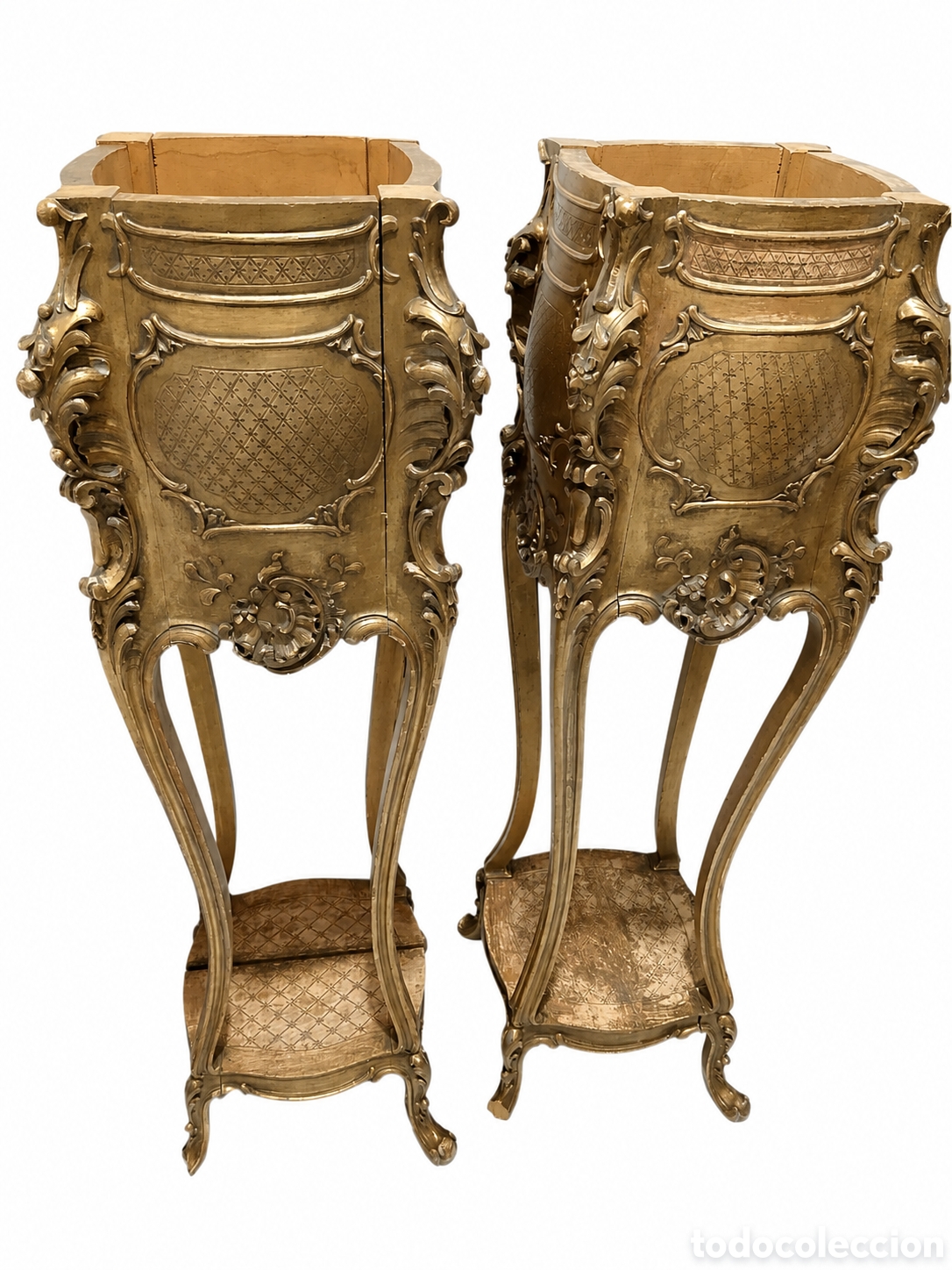 Antig&uuml;edades: Pedestal rococ&oacute; vintage