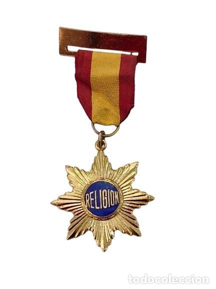 Antig&uuml;edades: Medalla en forma de estrella &rdquo;Religion&rdquo;
