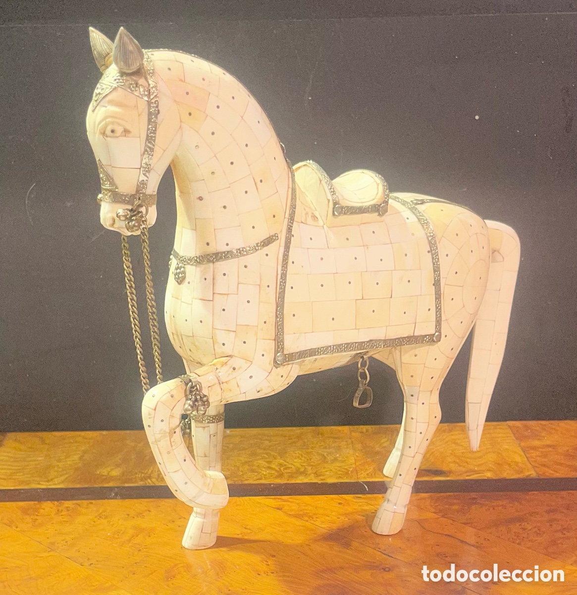 Antig&uuml;edades: Caballo de Marfil y Plata - Foto 4